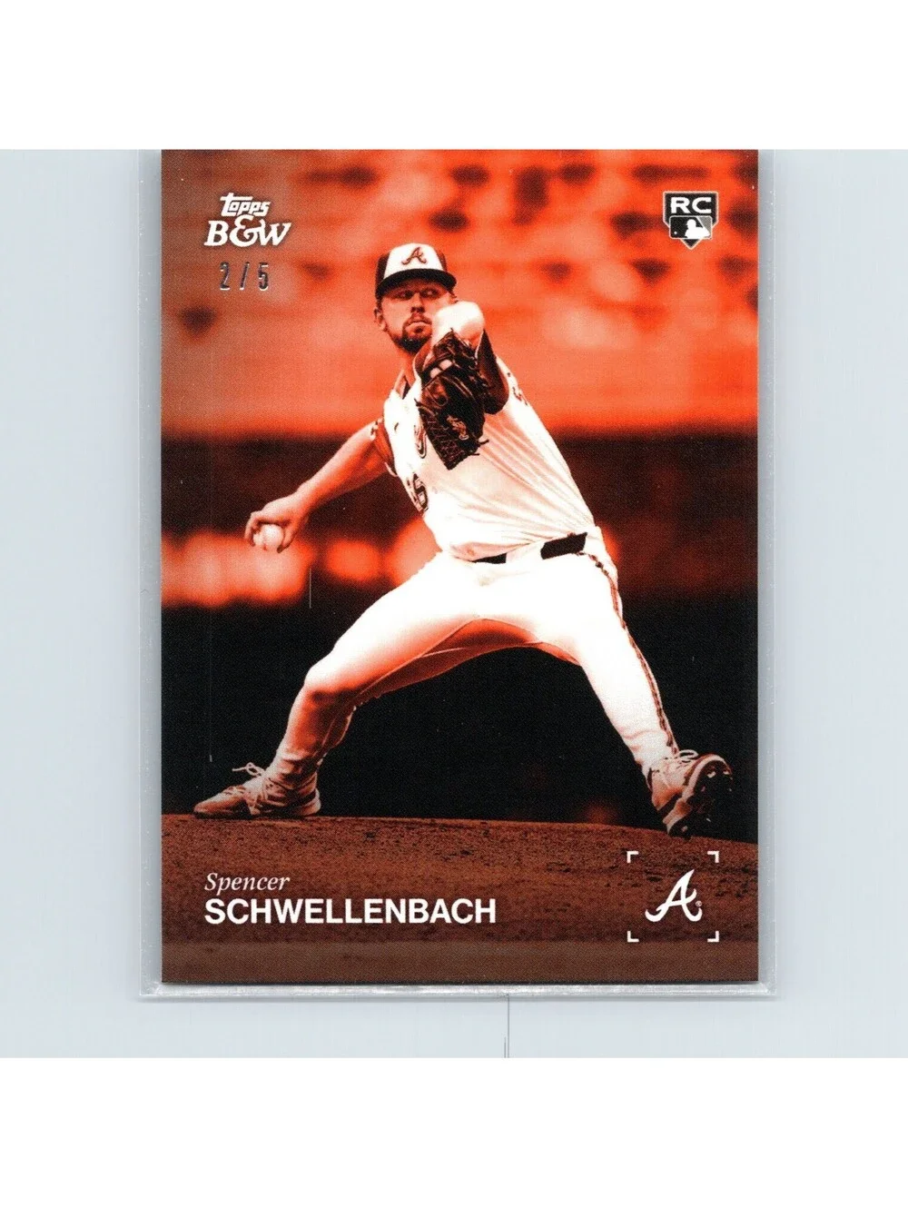 2025 Topps Black & White Baseball - Spencer Schwellenbach RC #109 - Orange #/5